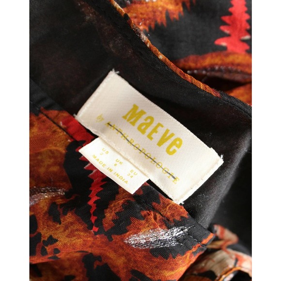 Maeve Anthropologie Kyoto One Shoulder Metallic Floral Jumpsuit Size 2 Black - Picture 7 of 8